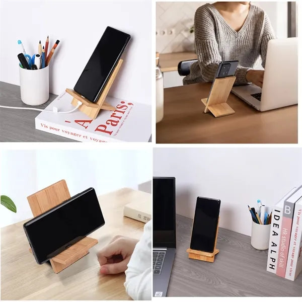 Bamboo Wood Vertical Wireless Charger