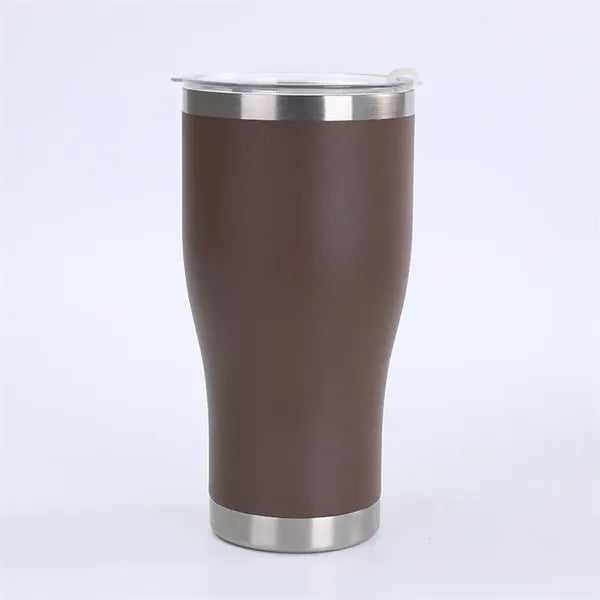 30oz Powder Coated Waist Shape Insulated Mug with Lid