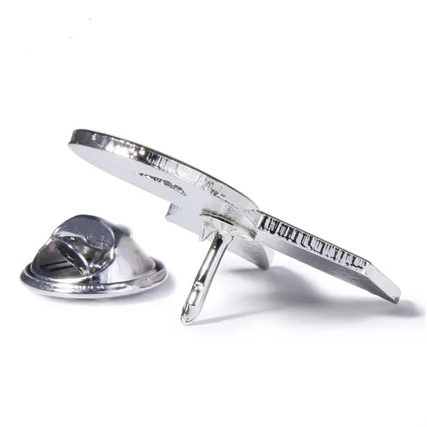 Metal Awareness Ribbon Lapel Pin
