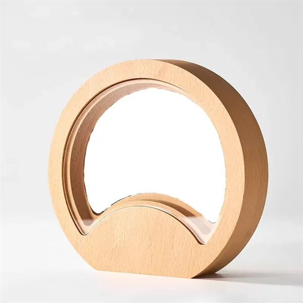Engraved Circle Wood Trophy