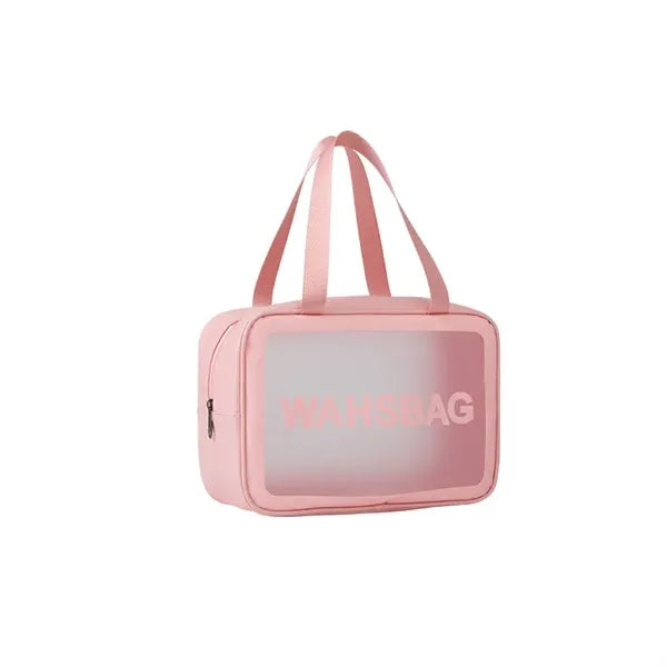 Beach bag with zipper is made of waterproof PVC
