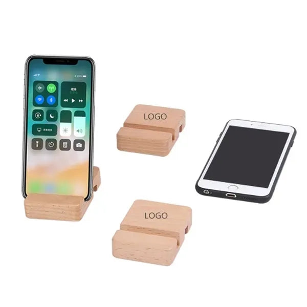 Natural Wooden Desktop Mobile Phone and Tablet Holder