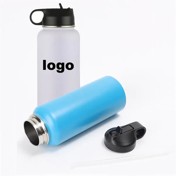 32 oz Stainless Vacuum Insulated Water Bottle With Straw Lid