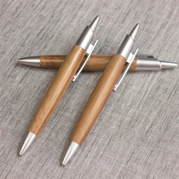 Eco-friendly Click Action Ballpoint Bamboo Pen