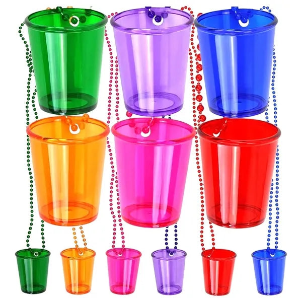 Plastic Shot Glass Bead Necklace