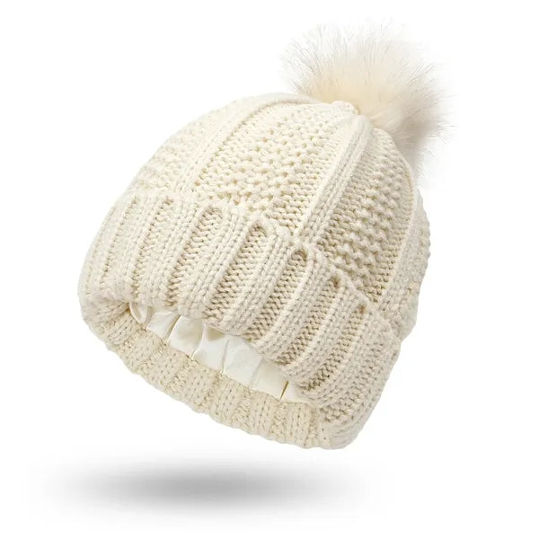 Cable Knit Pom Beanie