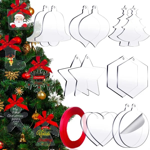Full Color Acrylic Christmas Ornaments 3"