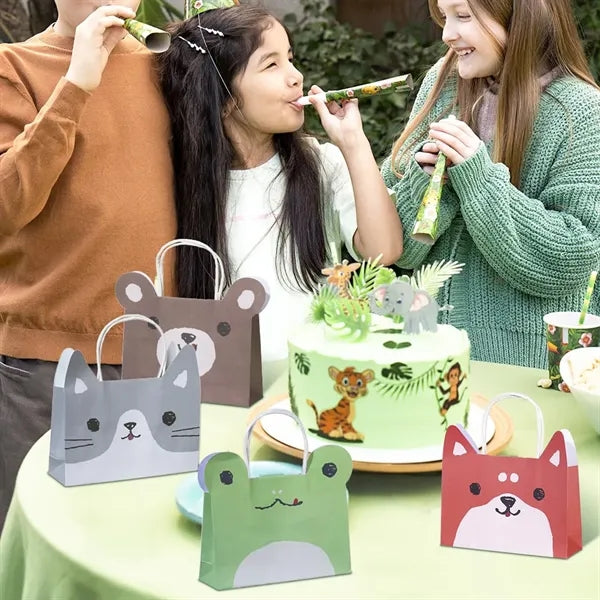 Paper Animal Shape Gift Bag with Handle Dog Birthday Party
