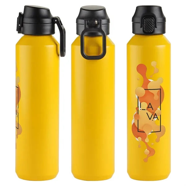 Nexus 27 oz Recycled Aluminum Bottle with Flip-Top Lid and C