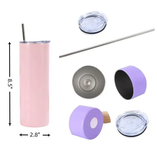 20oz stainless steel vacuum insulated cup with straw