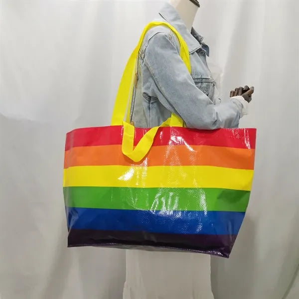 Rainbow PP woven Grocery Bags