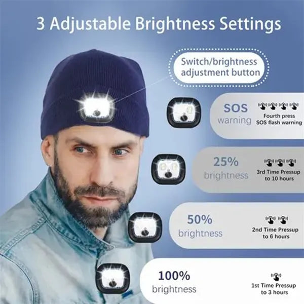 Winter Beanie with LED Light