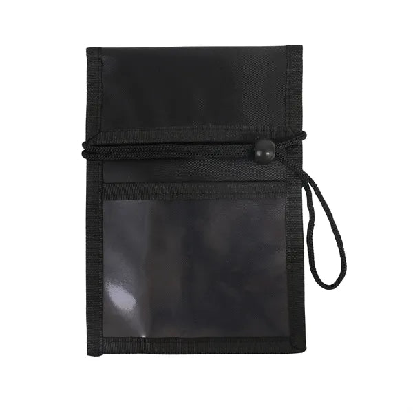 Folded Neck Wallet With Clear Front Window