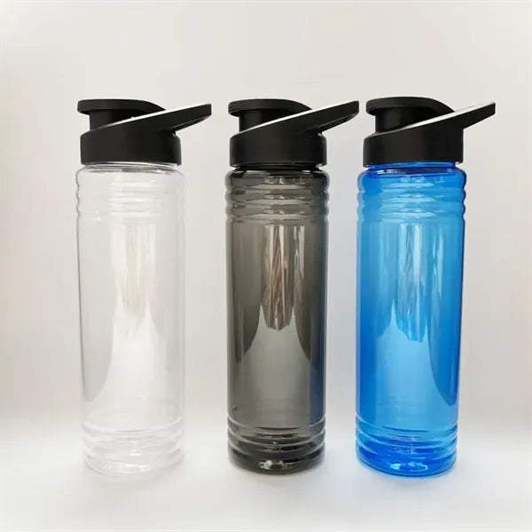 24 oz Plastic Water Bottle with Straw Lid