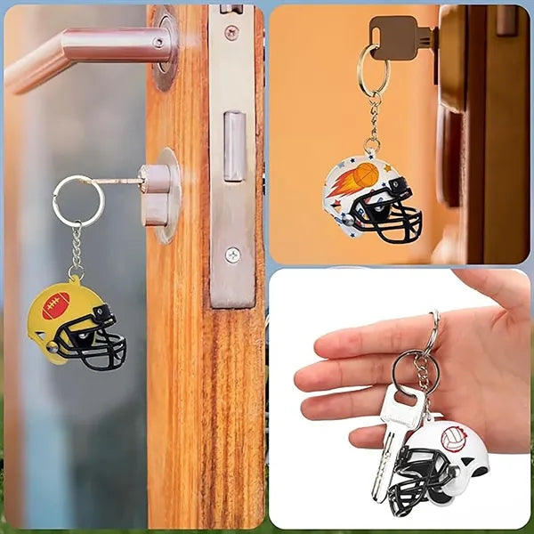 Mini Football Helmet Keychain
