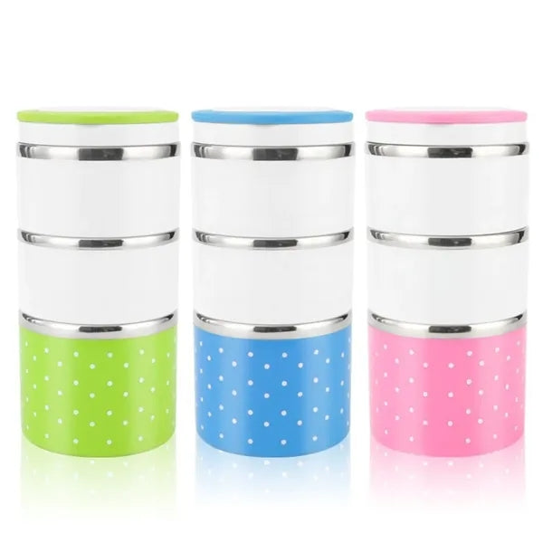 3 Layer Stainless Steel Thermal Food Container Lunch Box