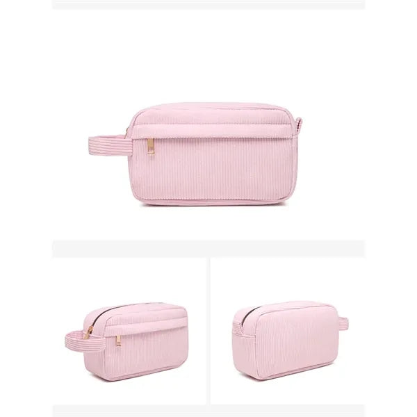 Corduroy Makeup Bag
