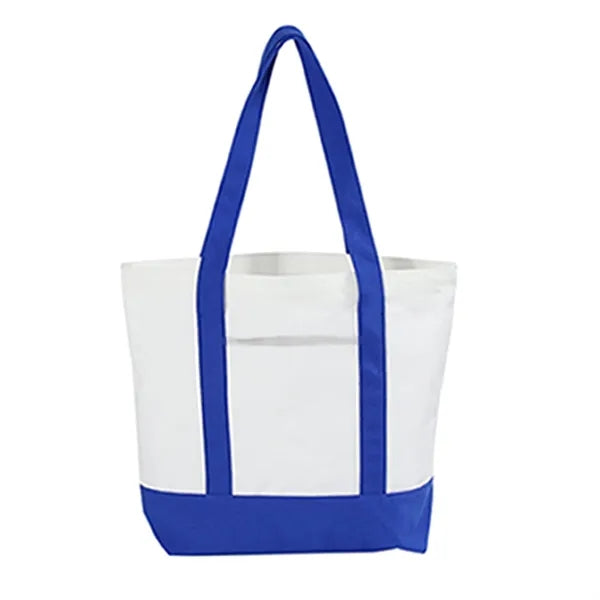 12 Oz Canvas Boat Tote Bag With Front Pocket