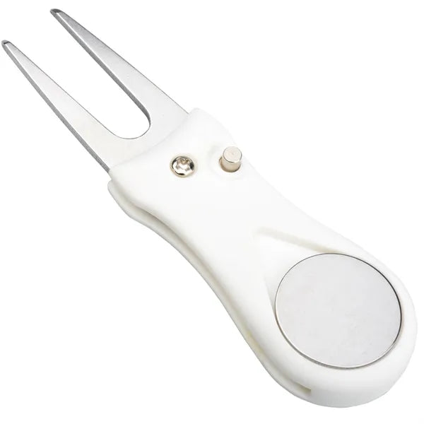Foldable Golf Divot Repair Tool With Metal Ball Marker