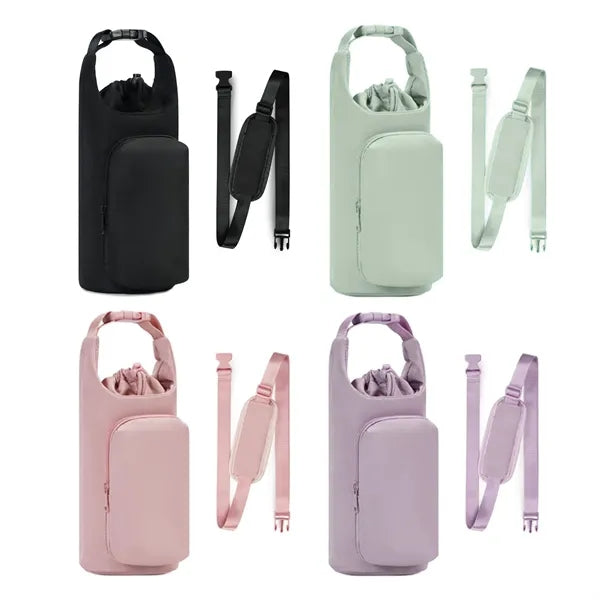 Adjustable Shoulder Strap Travel Insulated Water Bottle Bag