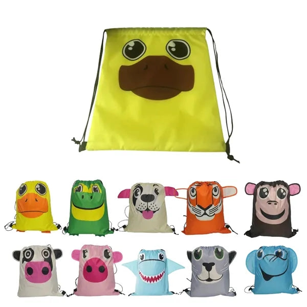 Animal-Shaped Drawstring Bag