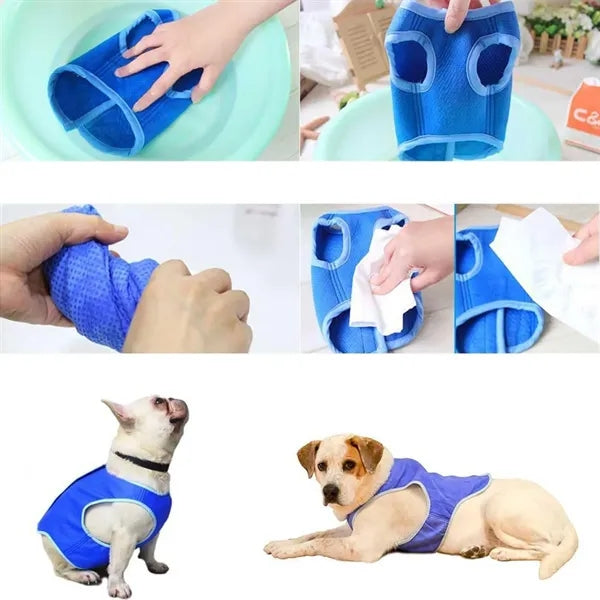 Breathable Dog Cooler Vest Jacket Cooling Coat