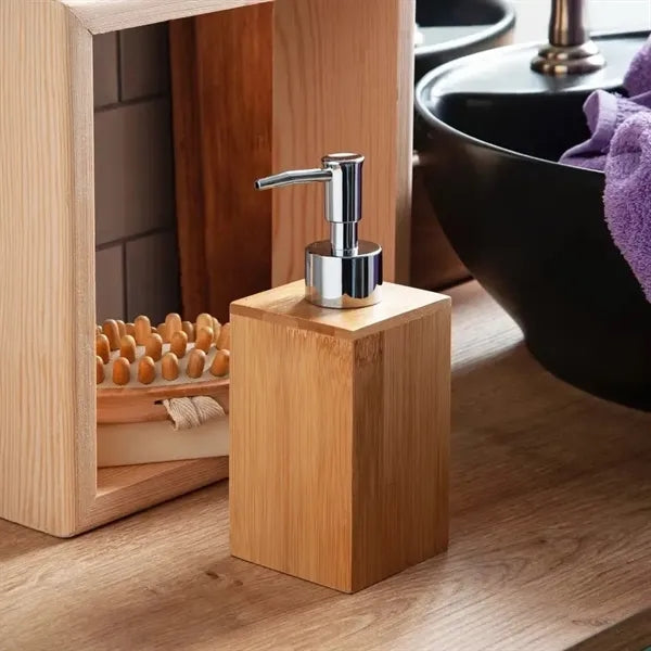 7Oz Refillable Bamboo Lotion Bottle Shampoo Soap Dispenser