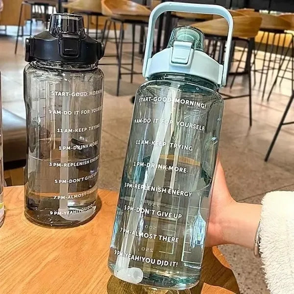 2L Sports Water Bottle With Time Marker