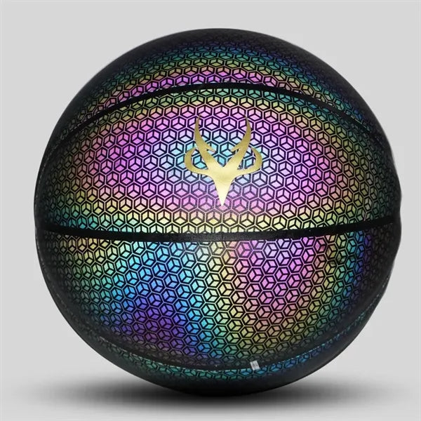 Reflective Glowing Holographic Luminous Basketball