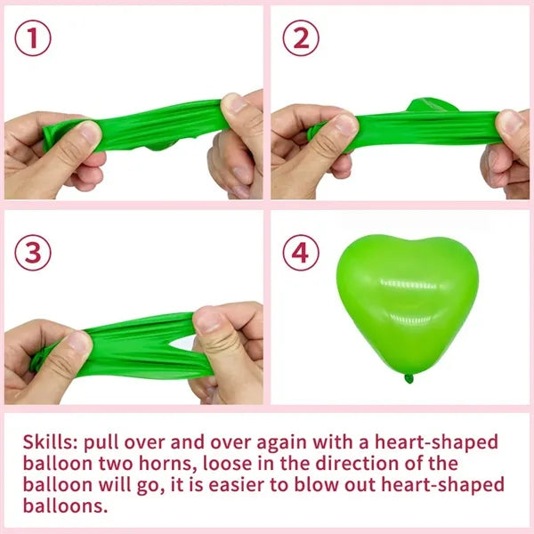 10-inch Latex Color Heart Shaped Balloon for Party Wedding