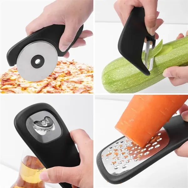 Fruit Peeler and Cheese Grater Bottle Opener Pizza Cutter