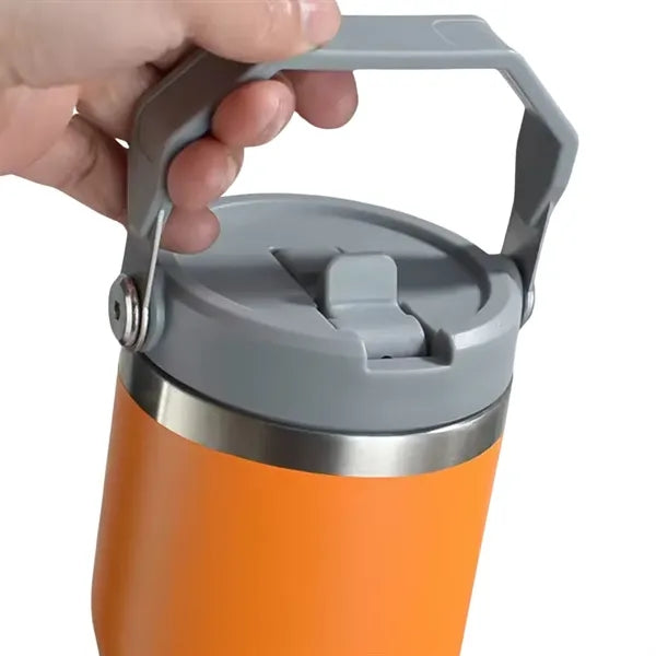 30oz. Insulated Tumber with Handle and Flip Straw