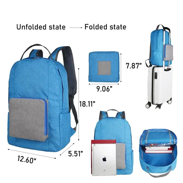 Lightweight Foldable Backpack with Trolley Sleeve