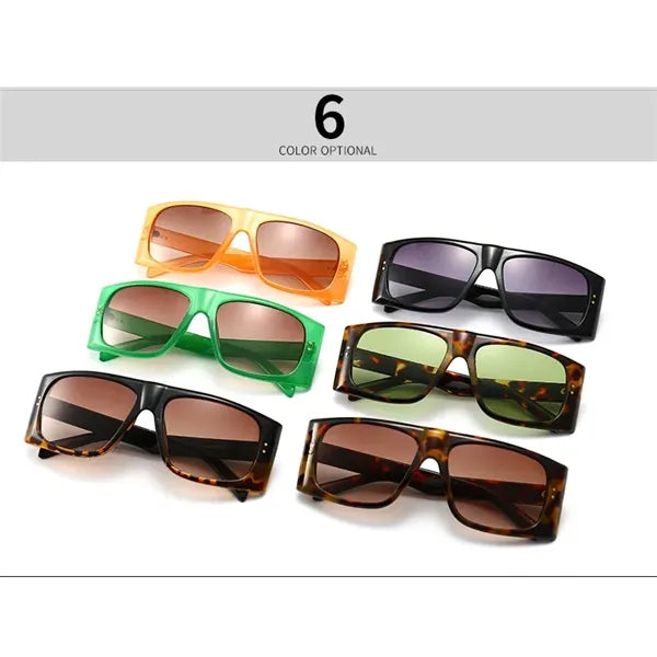 Retro Oversized Square Frame Sunglasses