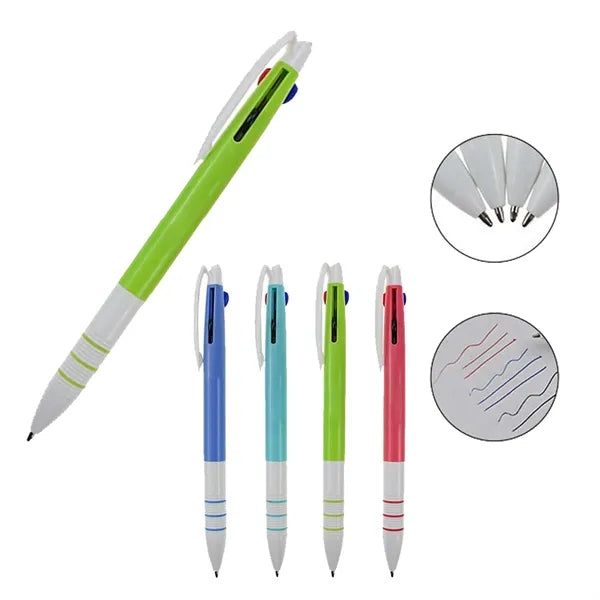 Tricolor Press Ballpoint Pen