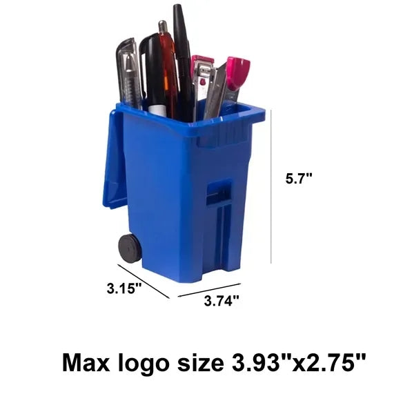Mini Trash Can Desktop Organizer Pencil Holder