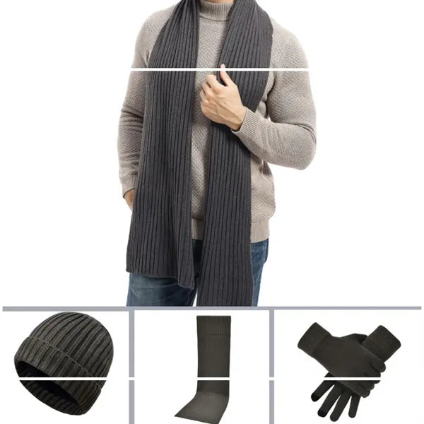 Hat, Scarf, and Touchscreen Gloves Gift Set (3-Piece Set)