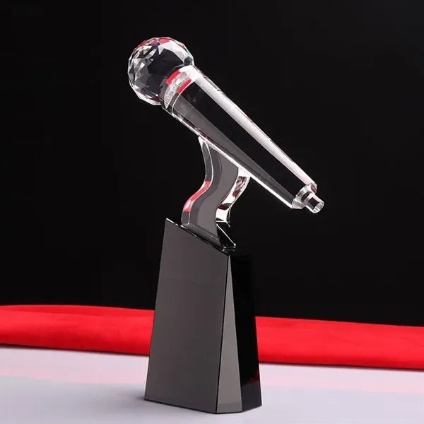 Crystal Microphone Trophy