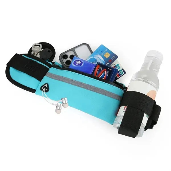 Sports Running Waist Bag Fanny Pack With Bottle Pouch