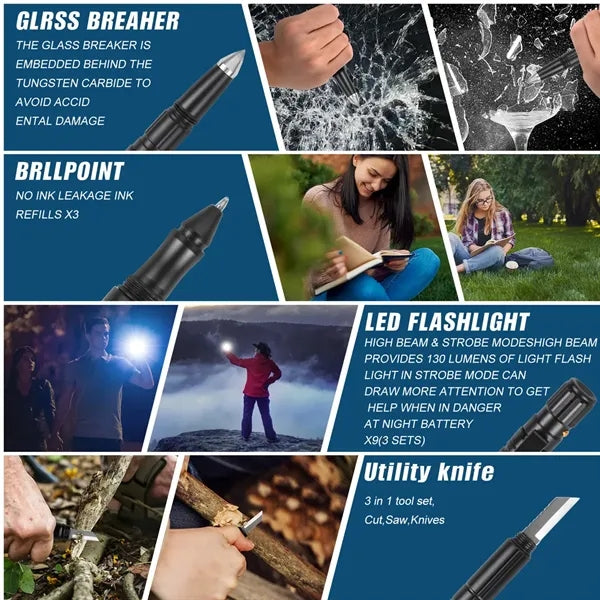 9 in 1 multifunctional Tactical pen