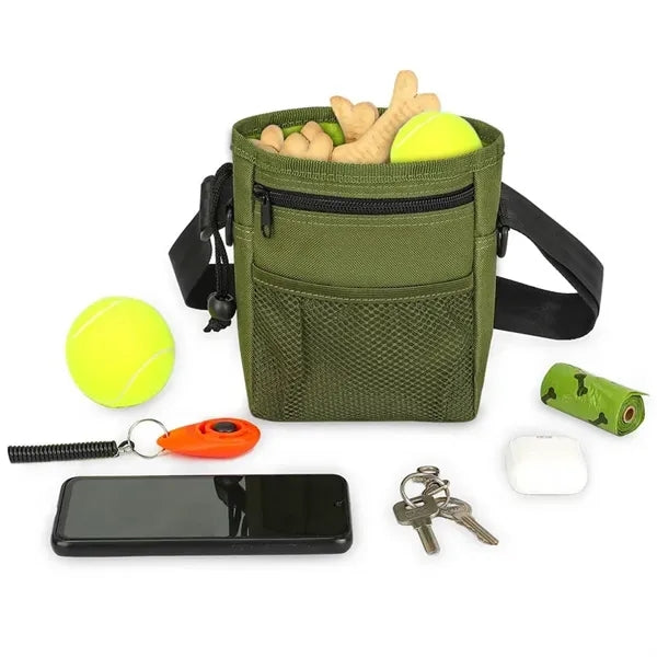 Dog Training Treat Pouch Bag, Adjustable Waist Belt .