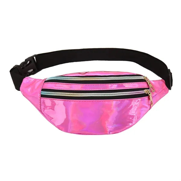 Large Hologram PU Crossbody Fanny Pack