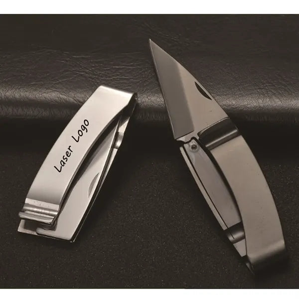 Mini Pocket Folding Knife With Money Clip