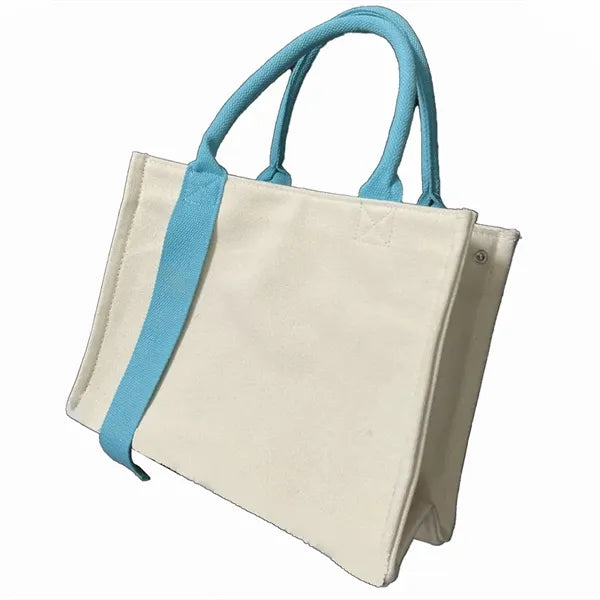 10 '' Canvas Bag With Ribbon Design