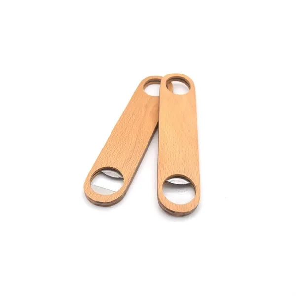Classic Wood & Metal Beer Bottle Opener