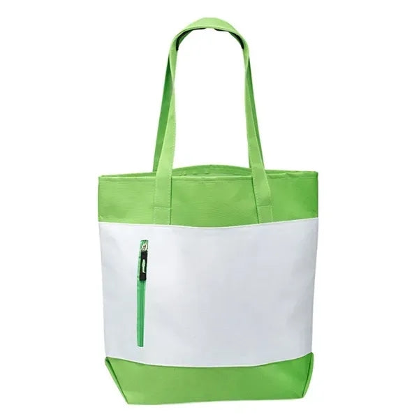 Canvas Bag w/ Front Zipper