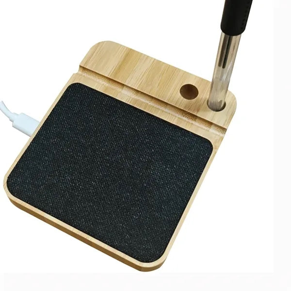 Bamboo Wireless Chargers with Pen Holder