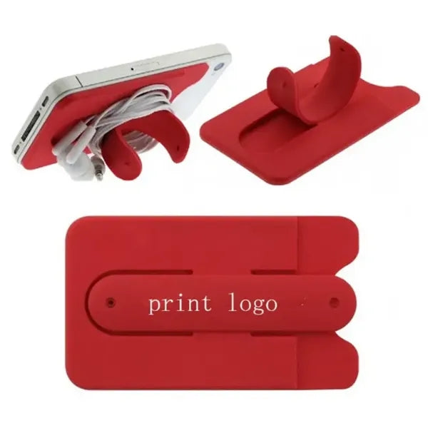 Two Function Soft Silicone Cell Phone Wallet