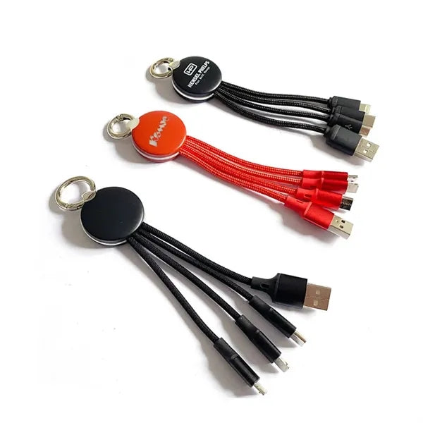 3 in 1 Multiple Charging Cord Adapter Key Chain