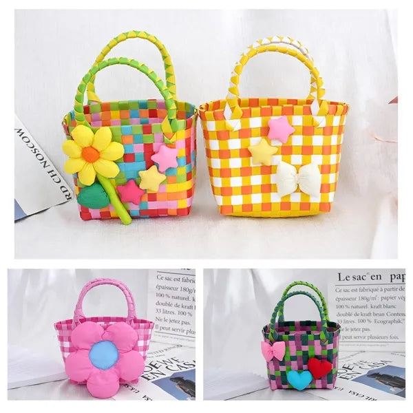 DIY Colorful Woven Basket